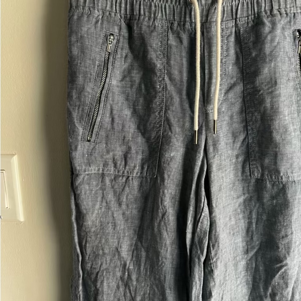 Womens Grey Athleta Linen Pants - Picture 3 of 4
